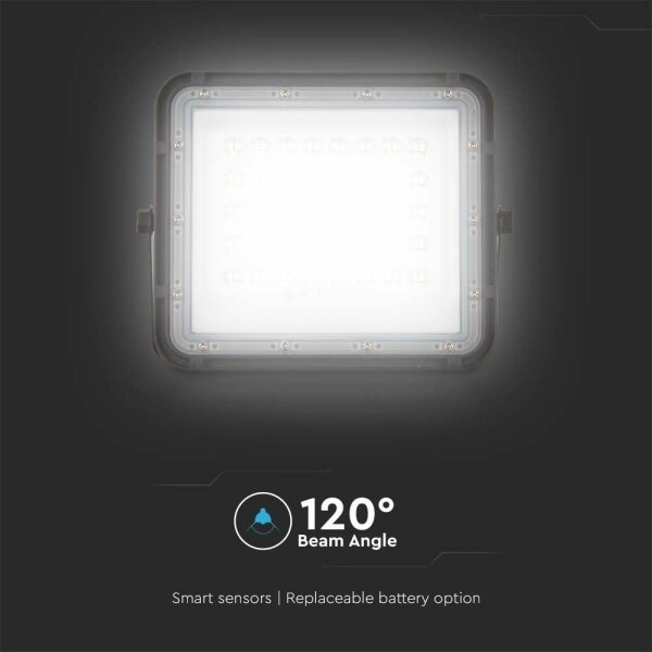 LED Proiettore solare da esterno LED/6W/3,2V IP65 4000K nero + +TC