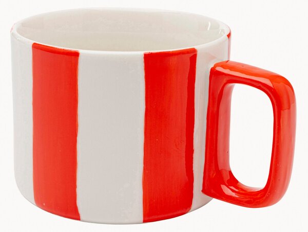 Set di 4 tazze da caffè dipinte a mano Stripes