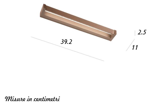 Applique orientabile perenz slim 8450 mm ct led cct 960lm alluminio marrone metallizzato - Perenz