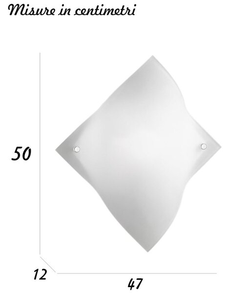Applique vetro satinato perenz cake 6024 e27 led multiluce - Perenz