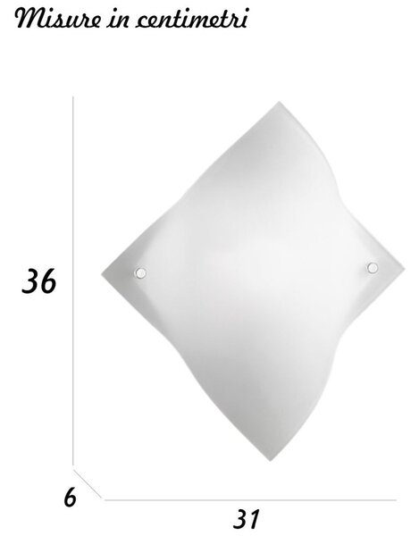 Applique vetro satinato perenz cake 6022 e27 led - Perenz