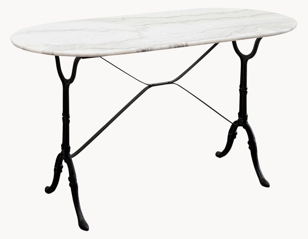 Tavolo ovale con piano in marmo Kaffeehaus, 120 x 60 cm