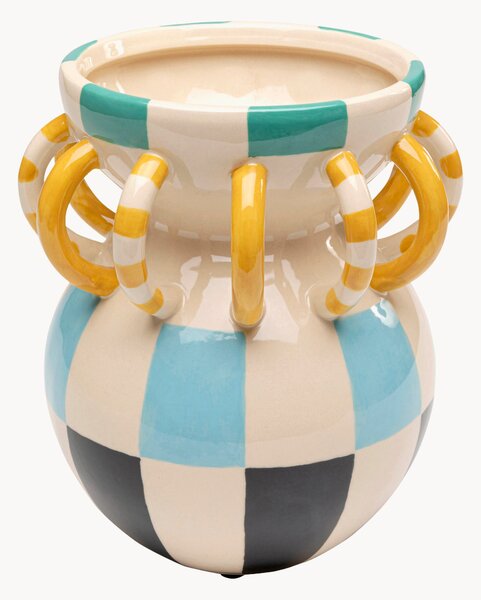 Vaso decorativo dipinto a mano Harlequin, alt. 24 cm