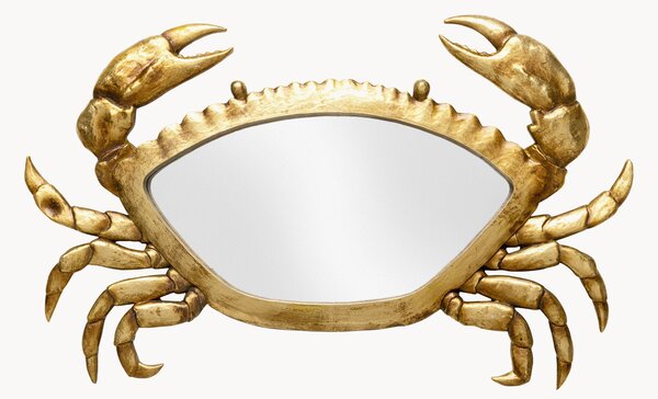 Decorazione da parete fatta a mano con specchio Crab