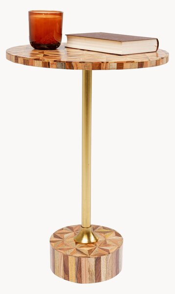 Tavolino rotondo con piano in legno Domero Geo
