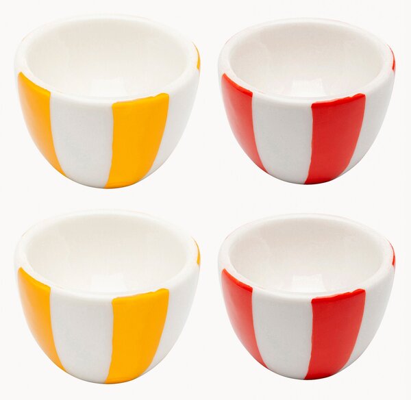 Set di 4 portauova dipinti a mano Cocina Stripes