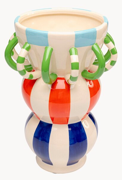Vaso decorativo dipinto a mano Harlequin, alt. 33 cm