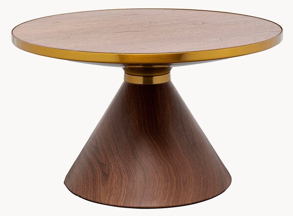 Tavolino rotondo effetto legno Cono