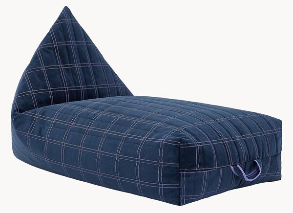 Pouf a sacco lungo in velluto Oasis
