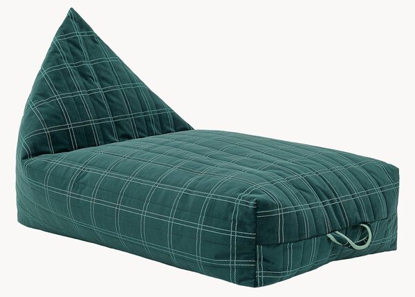 Pouf a sacco lungo in velluto Oasis