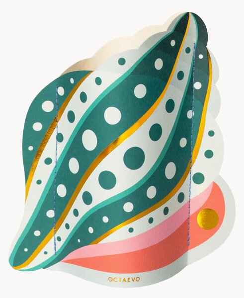 Vaso decorativo fatto a mano Shell Mini, alt. 17 cm