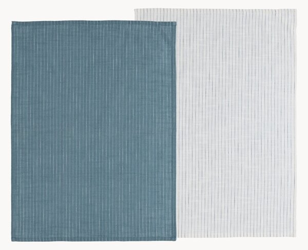 Set di 2 strofinacci in cotone Line