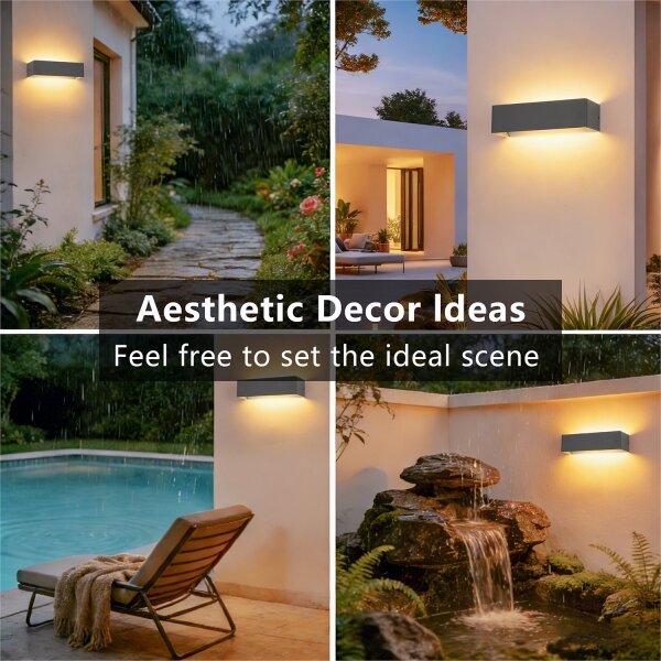 Brilagi -LED Applique da esterno DONNANI LED/12W/230V 30 cm antracite IP44