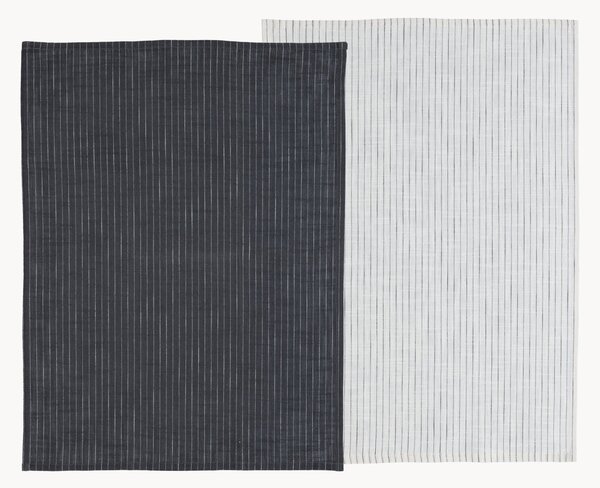 Set di 2 strofinacci in cotone Line