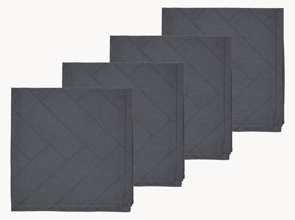 Set di 4 tovaglioli in cotone Tiles Damask