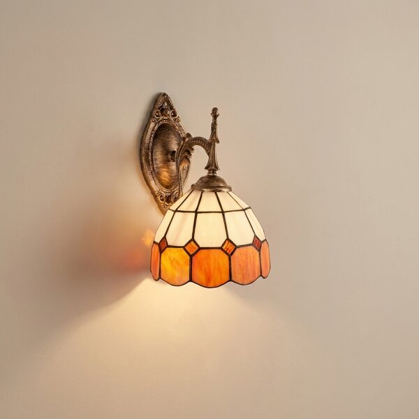 Brilagi - Lampada da parete Tiffany in vetro colorato SIENNA 1xE14/40W/230V