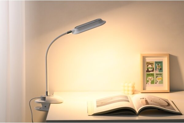 Immax 08997L - Lampada da tavolo LED+CCT dimmerabile con clip CLIP 7,5W/230V bianca