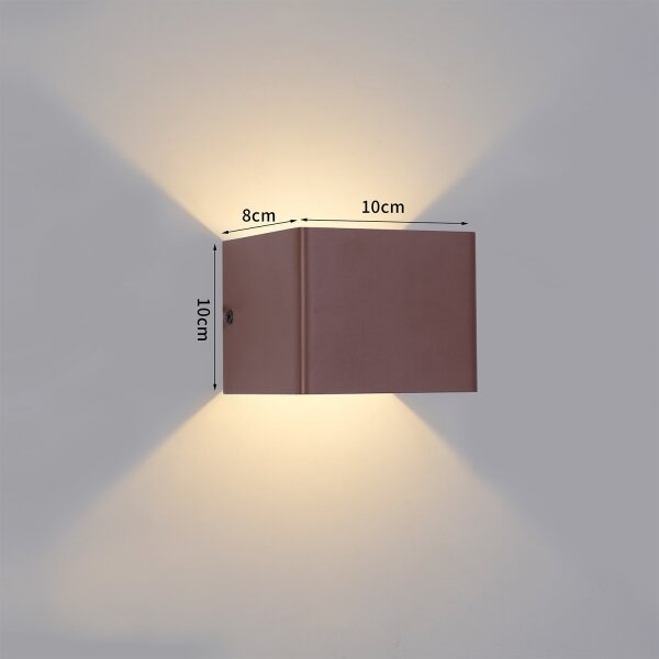 Brilagi - Applique LED da esterno DONNANI LED/5W/230V 10 cm marrone IP44