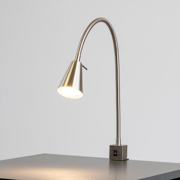 Lampada LED con clip 1xGU10/4,7W/230V cromo satinato