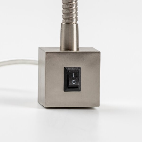 Lampada LED con clip 1xGU10/4,7W/230V cromo satinato