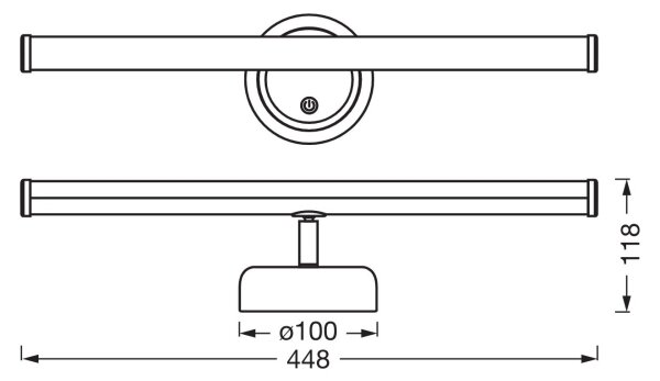 Osram - Lampada da parete ricaricabile LED dimmerabile NIGHTLUX LED/1,8W/5V nera