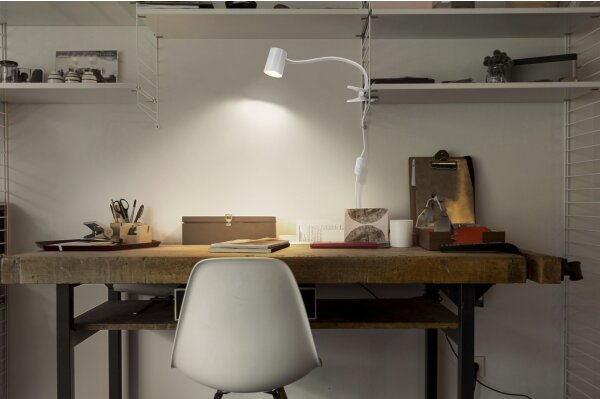 Osram - Lampada da scrivania con morsetto DESK LINE 1xGU10/9W/230V bianca