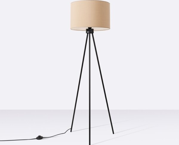 Sollux SL.1853 - Lampada da terra NEVIA 1xE27/15W/230V tortora