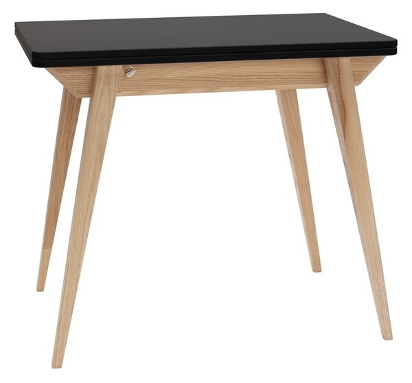 Tavolo da pranzo con piano nero allungabile con estensione 65x90 cm Envelope – Ragaba