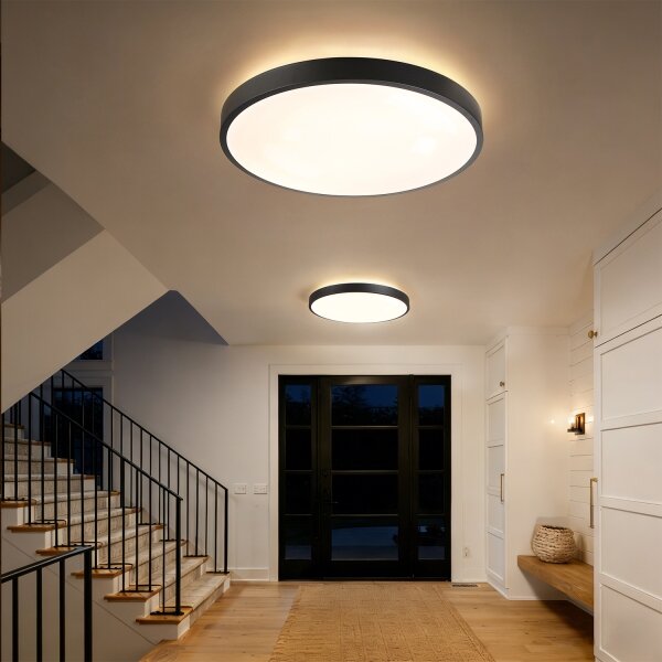 Brilagi - Lampada LED dimmerabile GLASS POOL DOUBLE LED/80W/230V 60 cm nero + telecomando