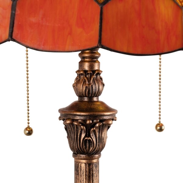 Brilagi - Lampada da terra in vetro Tiffany SIENNA 2xE27/60W/230V