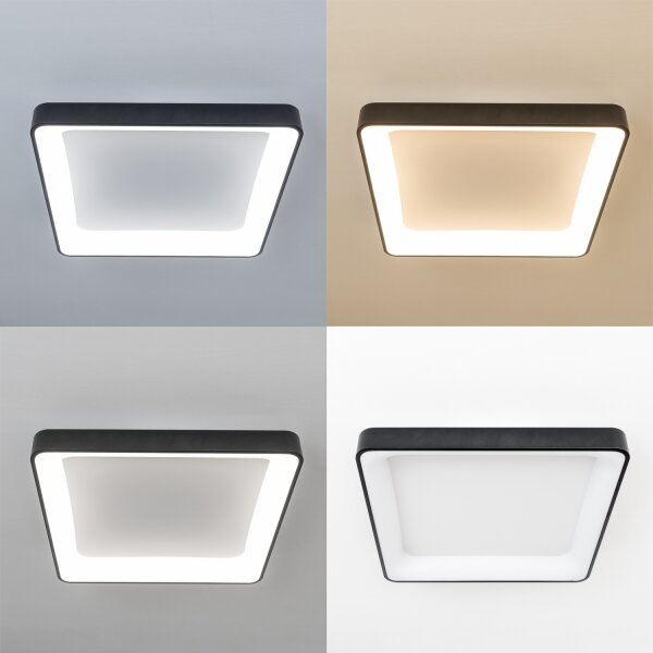 Brilagi - Plafoniera LED dimmerabile FALCON II LED/125W/230V 60x60 cm nera + telecomando