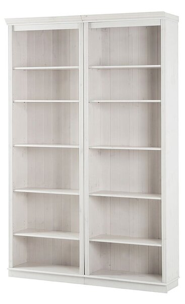 Libreria in legno di pino bianco 148x223 cm Anita - Støraa