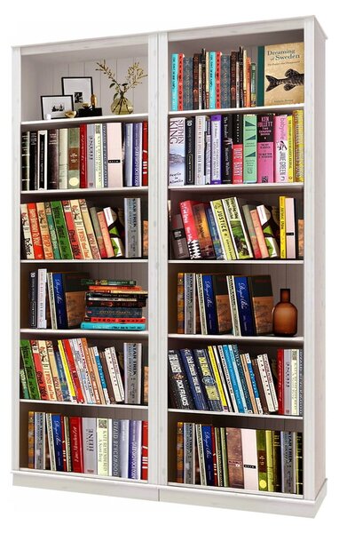 Libreria in legno di pino bianco 148x223 cm Anita - Støraa