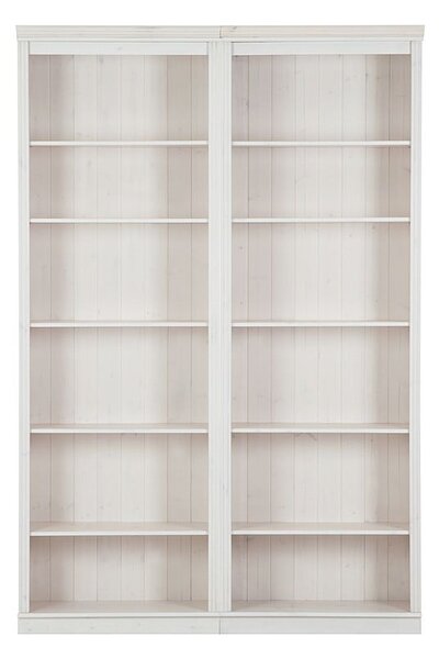 Libreria in legno di pino bianco 148x223 cm Anita - Støraa
