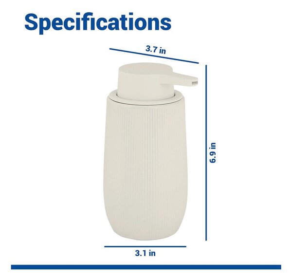 Dispenser per sapone color crema in plastica 400 ml Fablo – Wenko