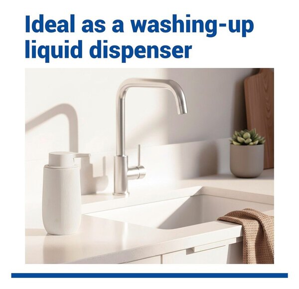 Dispenser per sapone color crema in plastica 400 ml Fablo – Wenko