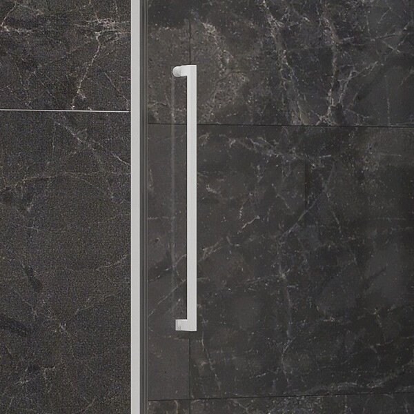 Kamalu porta doccia 90cm battente e fisso colore bianco | kt4000b