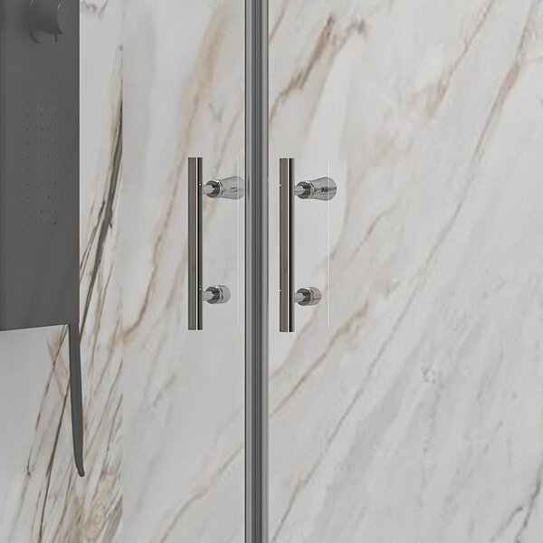 Kamalu doccia nicchia doppio battente 85cm altezza 190 cm | ks2800-saloon