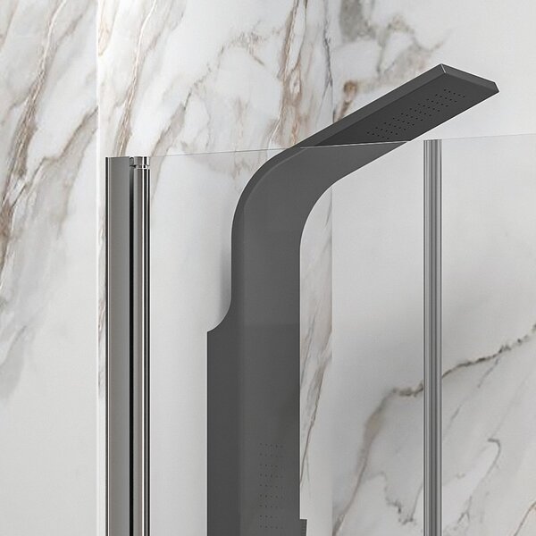 Kamalu doccia nicchia doppio battente 85cm altezza 190 cm | ks2800-saloon