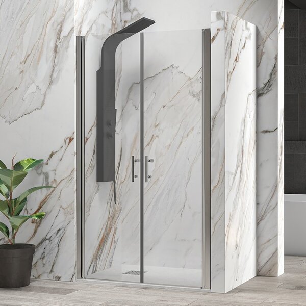 Kamalu doccia nicchia doppio battente 85cm altezza 190 cm | ks2800-saloon
