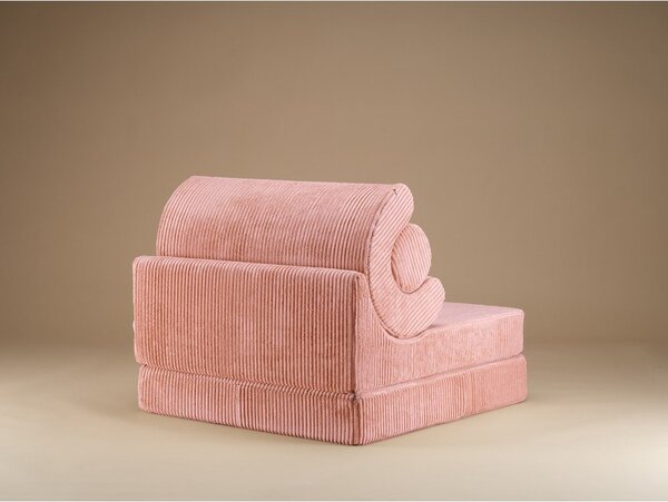 Poltrona per bambini rosa con rivestimento in velluto a coste Flipster – Wigiwama