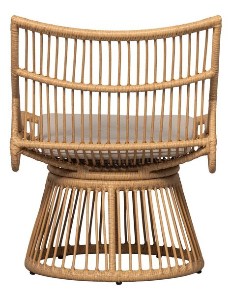 Poltrona da esterno di colore naturale in rattan artificiale Alatna – WOOOD