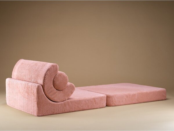 Poltrona per bambini rosa con rivestimento in velluto a coste Flipster – Wigiwama