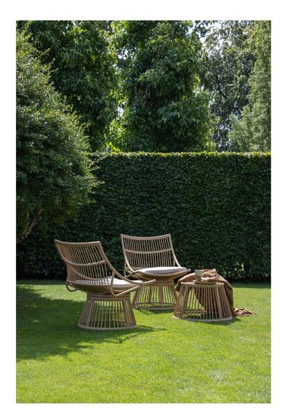 Poltrona da esterno di colore naturale in rattan artificiale Alatna – WOOOD