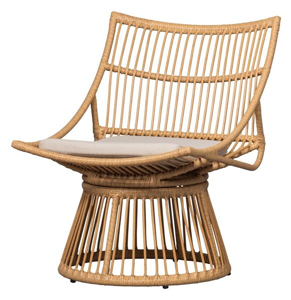 Poltrona da esterno di colore naturale in rattan artificiale Alatna – WOOOD