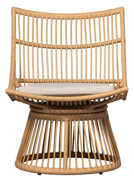 Poltrona da esterno di colore naturale in rattan artificiale Alatna – WOOOD