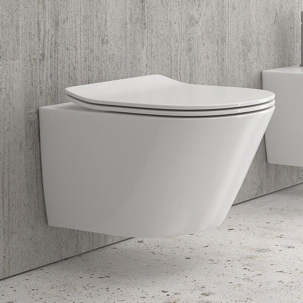 Kamalu sanitari sospesi senza brida e sedile soft-close | klea-s