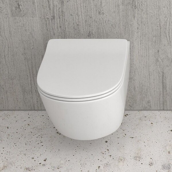 Kamalu sanitari sospesi senza brida e sedile soft-close | klea-s