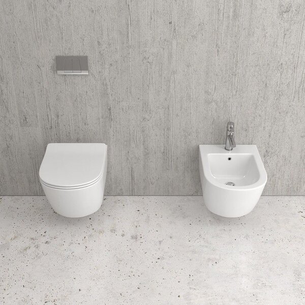 Kamalu sanitari sospesi senza brida e sedile soft-close | klea-s