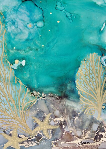 Illustrazione Turquoise Waters No2, Amy Tieman